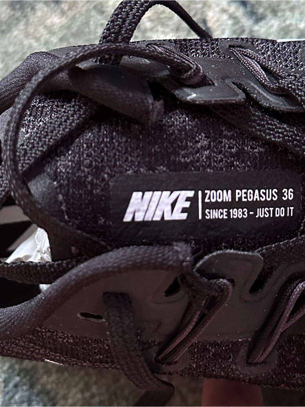 Nike Air Zoom Pegasus Black/White Running Shoes - Picture 2 of 8